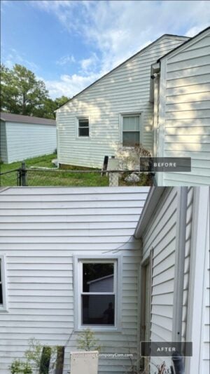 Before and After siding